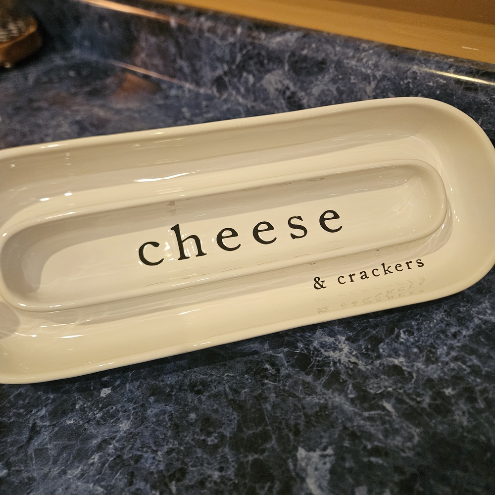 Mud Pie Cream Cheese & Crackers Serving Tray